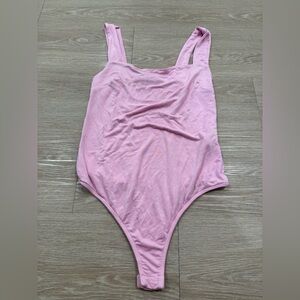 Vici Pink Square Neck Bodysuit